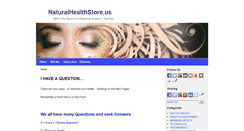 Desktop Screenshot of naturalhealthstore.us